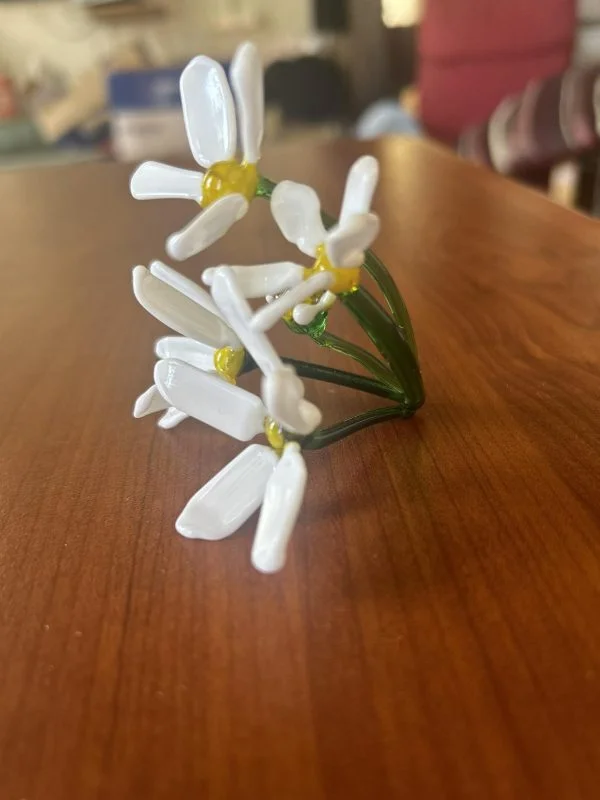 Palestinian Chrysanthemum Glass Flower