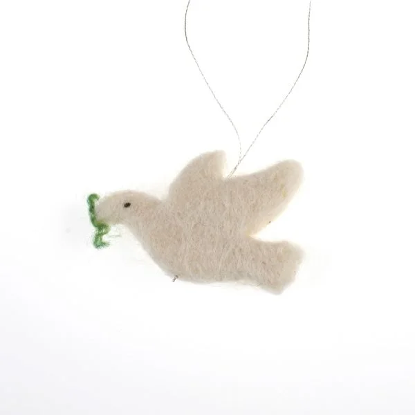 Peace Dove Wool Felt Ornament (2)