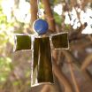 Recycled Glass Cross Angel