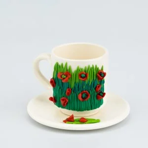 Coffee Cup with Plate (My Grandfather Garden)