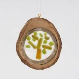Fused Glass Olive Tree Ornament