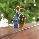 Stained Glass Holy Family Ornament