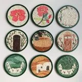 The Story of My Village Mosaic Coaster