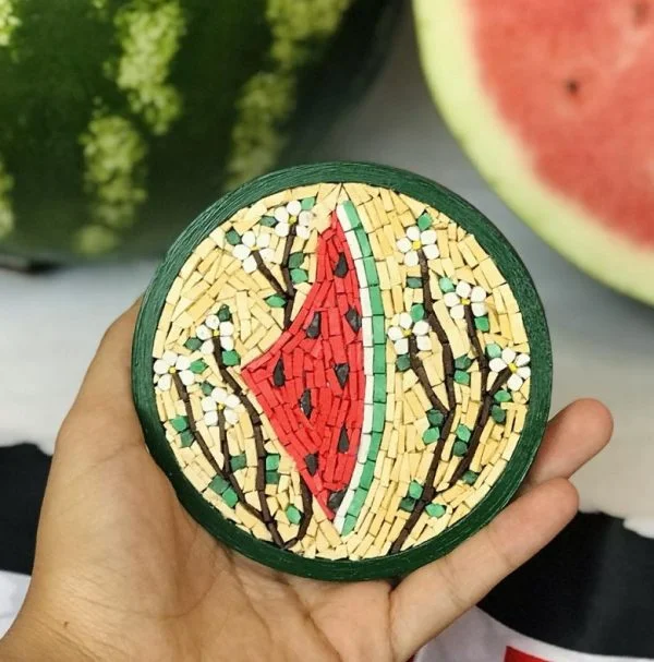 Watermelon Mosaic Coaster (2)