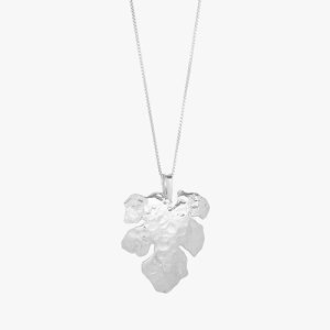 Handmade "Sterling Silver" Grape Leaf Pendant