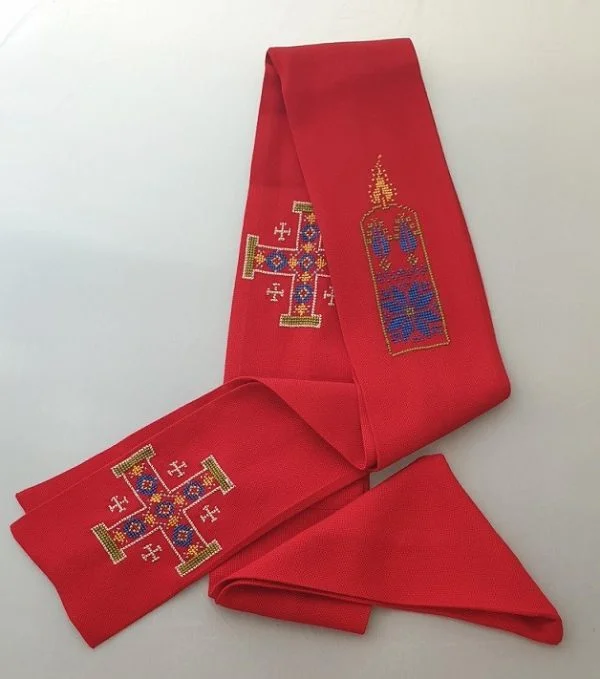al0801 red candle stole 75$ al0801 red candle stole 75$
