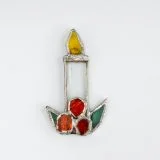Christmas Candle Glass Ornament