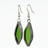 Glass Leaf Earrings