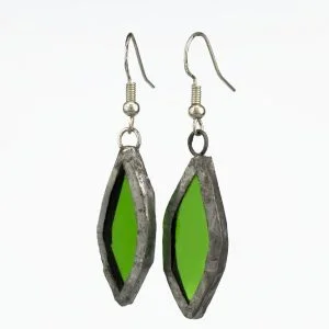 Glass Leaf Earrings