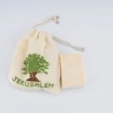 Organic Palestinian Olive Oil Soap in Traditional Embroidery Bag
