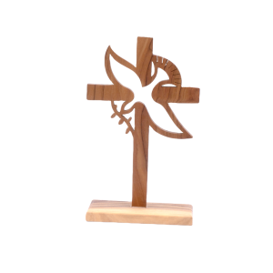 cross and dove stand