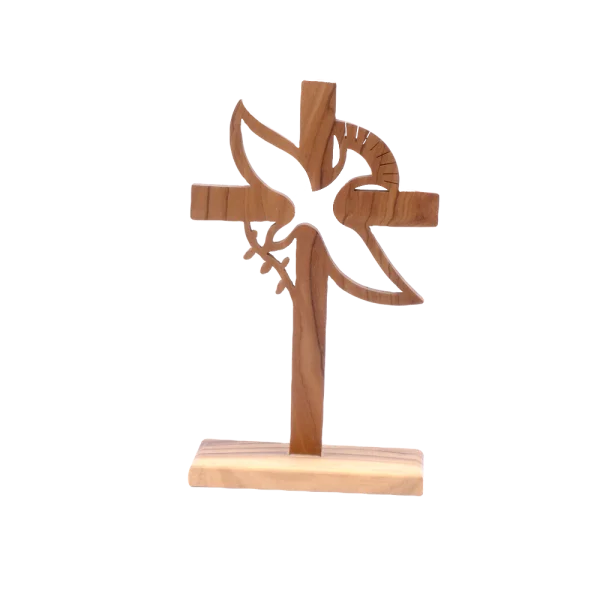 cross and dove stand