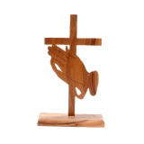 cross and hand stand