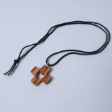 Olive wood Cross Charm