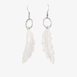 Mother-of-Perl Feather Earring