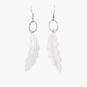 Mother-of-Perl Feather Earring