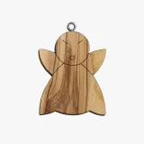 Olive Wood Angel Ornament