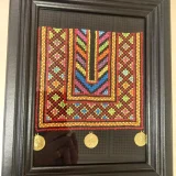 Framed Palestinian Dress Panel