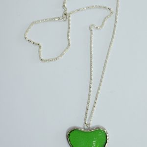glass heart pendant