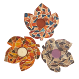 grape leaf mosaic candle holder (1)
