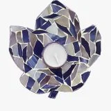 Grape Leaf Mosaic Candle Holder