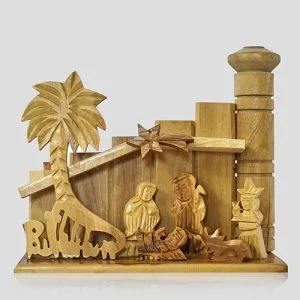 Olive Wood Wall Nativity/Medium