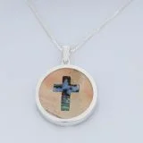 Holy Land Stone Cross Pendant