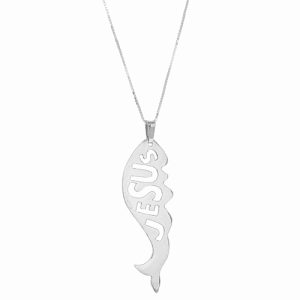 Jesus Fish Silver Pendant 