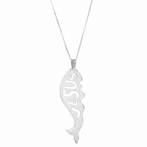 Jesus Fish Silver Pendant 