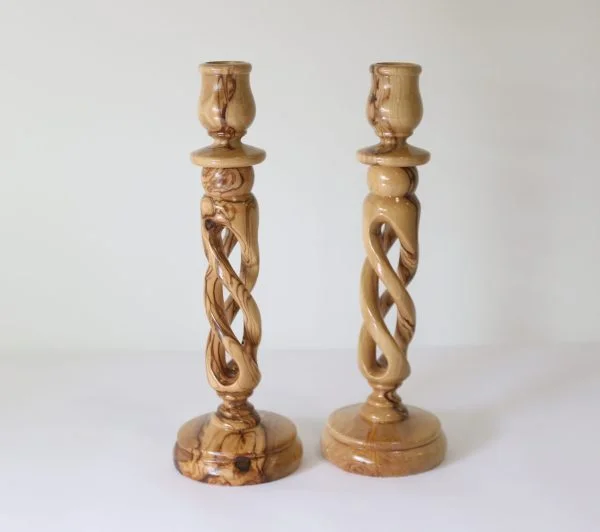Large Spiral Candlestick Set