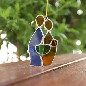 stained glass Holy Family