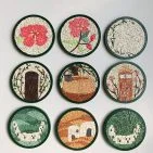 "The Story of My Village" Mosaic Coaster