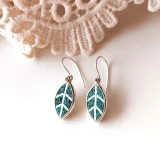 Mosaic Olive Leaf Earring