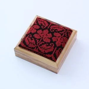 Olive Wood Palestinian Embroidery box
