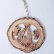 Olive Wood Nativity Ornament
