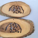 Olive Wood Nativity Ornament