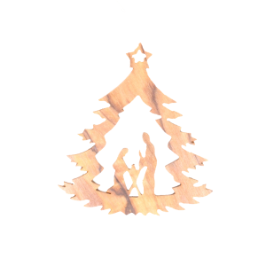 Holy Family in Tree Ornament