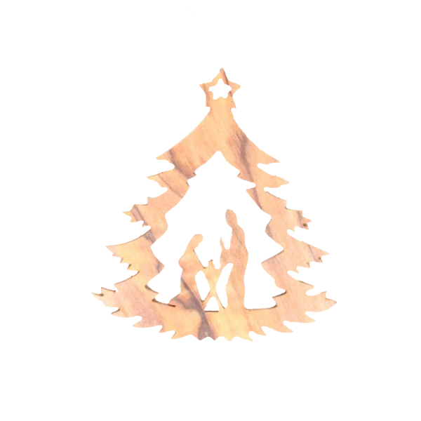 Holy Family in Tree Ornament