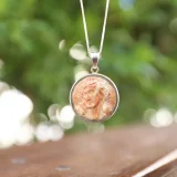 Jesus Face at The Jerusalem stone Pendant