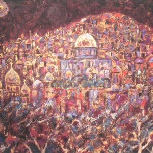 "Jerusalem at Night" Post Card