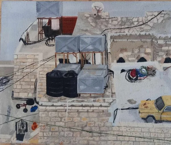"Rooftop-Bethlehem" Painting