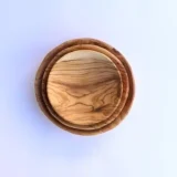 Round Olive Wood Plate Set