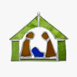 Nativity Scene Glass Ornament