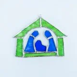 Nativity Scene Glass Ornament