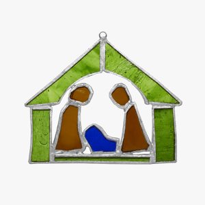 Nativity Scene Glass Ornament