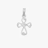Silver Heart Cross