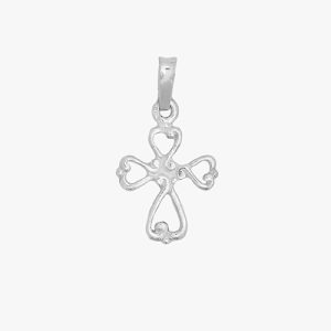 Silver Heart Cross