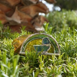 Baby Jesus  in a Recycled Glass Manger
