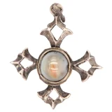 Silver Cross with Agate Stone
