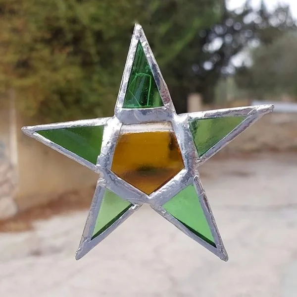 stained glass star ornament (2)